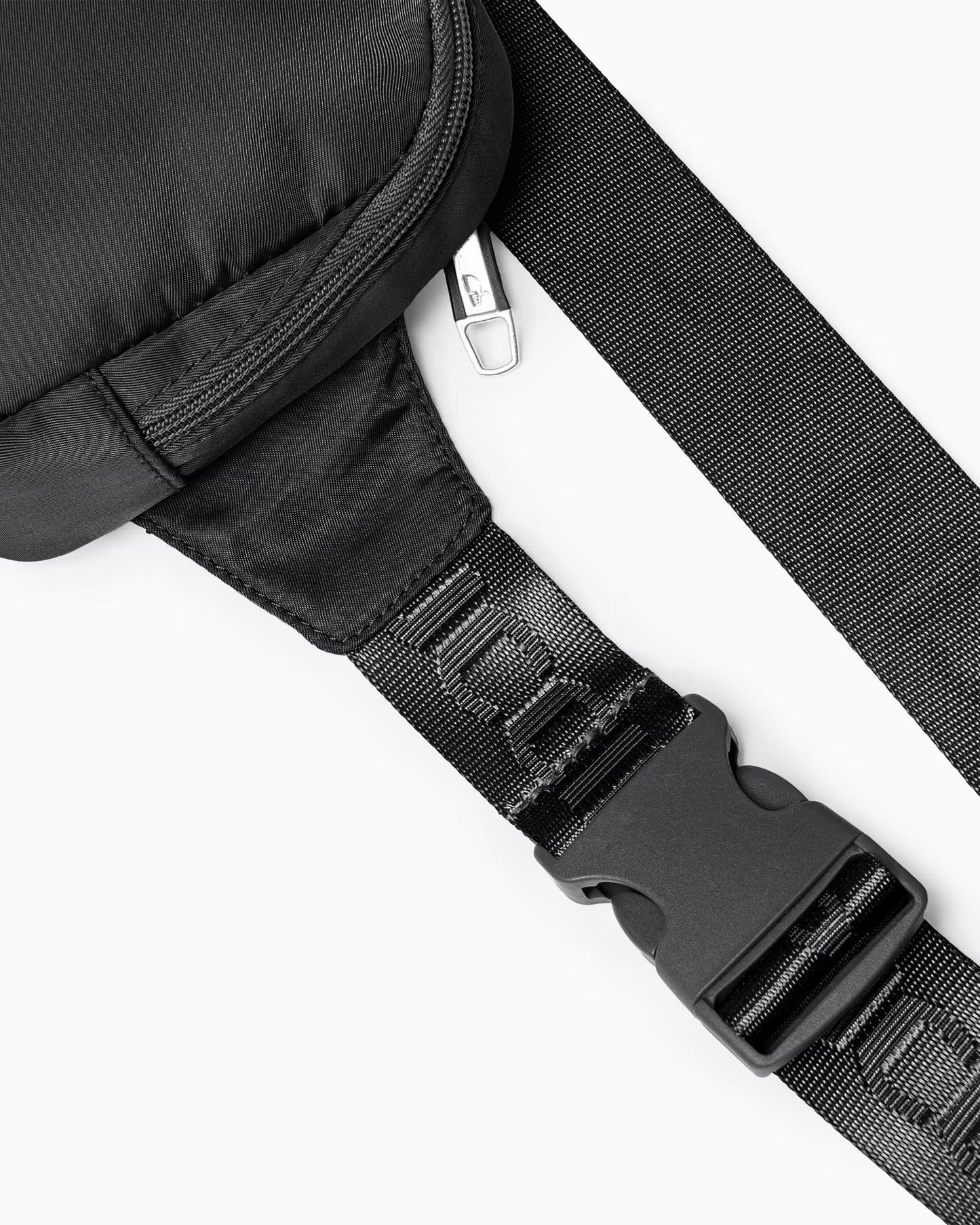 Puccini-Zwarte stoffen heuptas-cross body bag