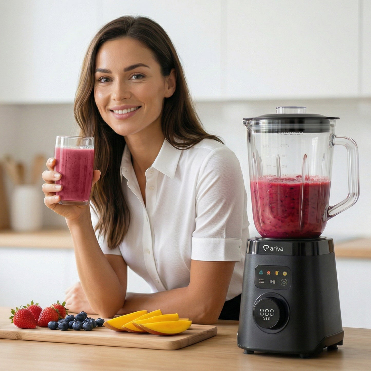 ARIVA-Blender-1500W-1.5L-2 in 1-250G kruidenmolen-Ook voor koffiebonen-Auto clean-RVS
