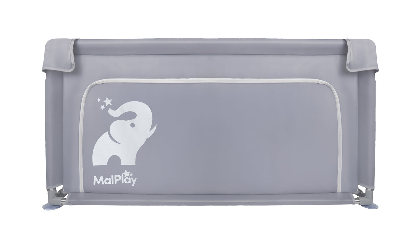 MalPlay-KIVO-babybox - kinderbox – 120x180 cm – voor binnen en buiten – grijs/wit – ademend gaas