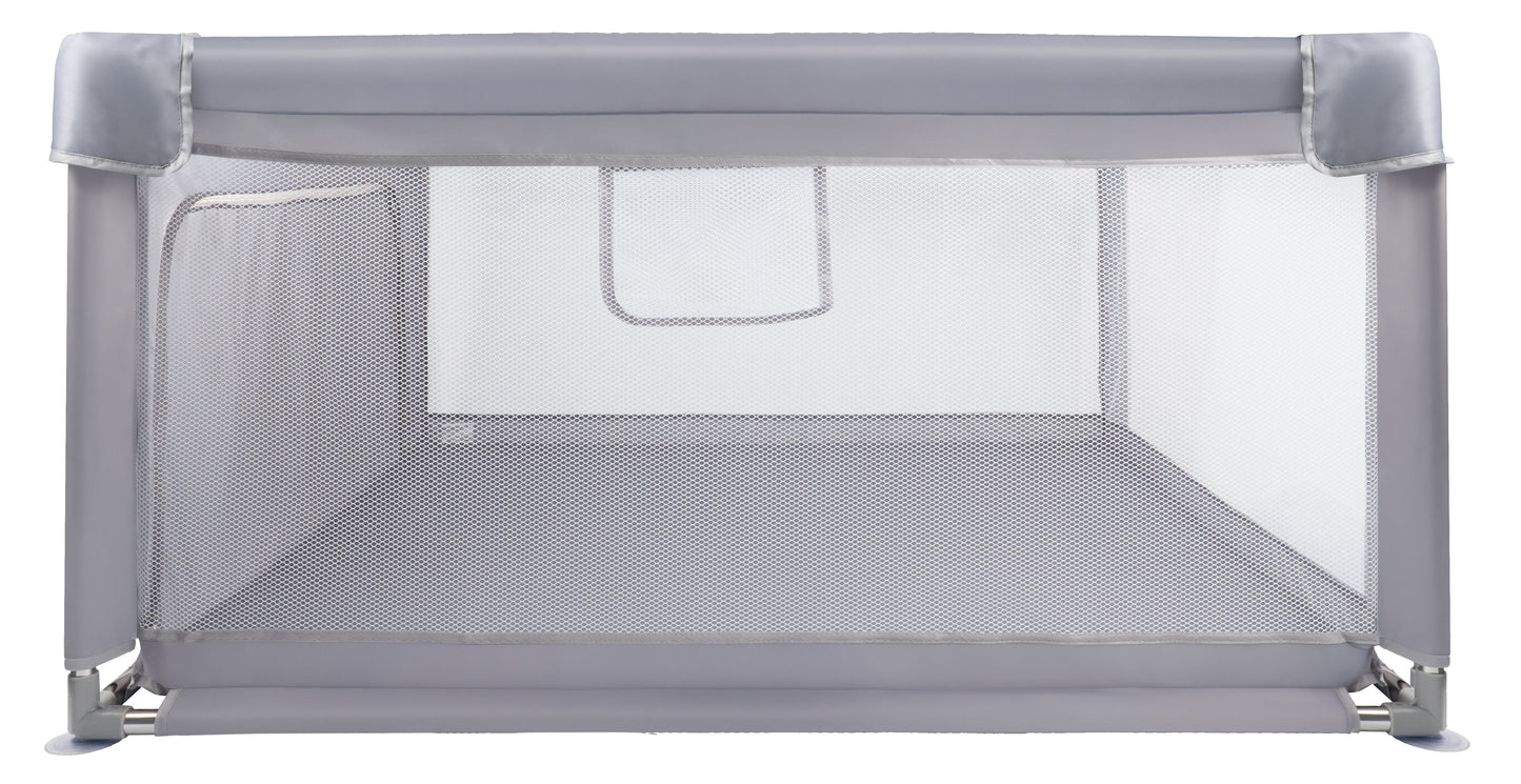 MalPlay-KIVO-babybox - kinderbox – 120x180 cm – voor binnen en buiten – grijs/wit – ademend gaas