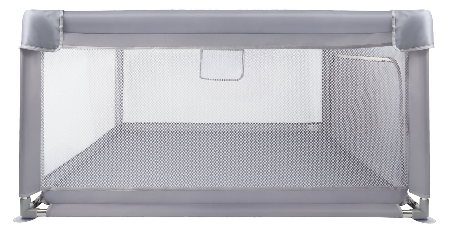 MalPlay-KIVO-babybox - kinderbox – 120x180 cm – voor binnen en buiten – grijs/wit – ademend gaas