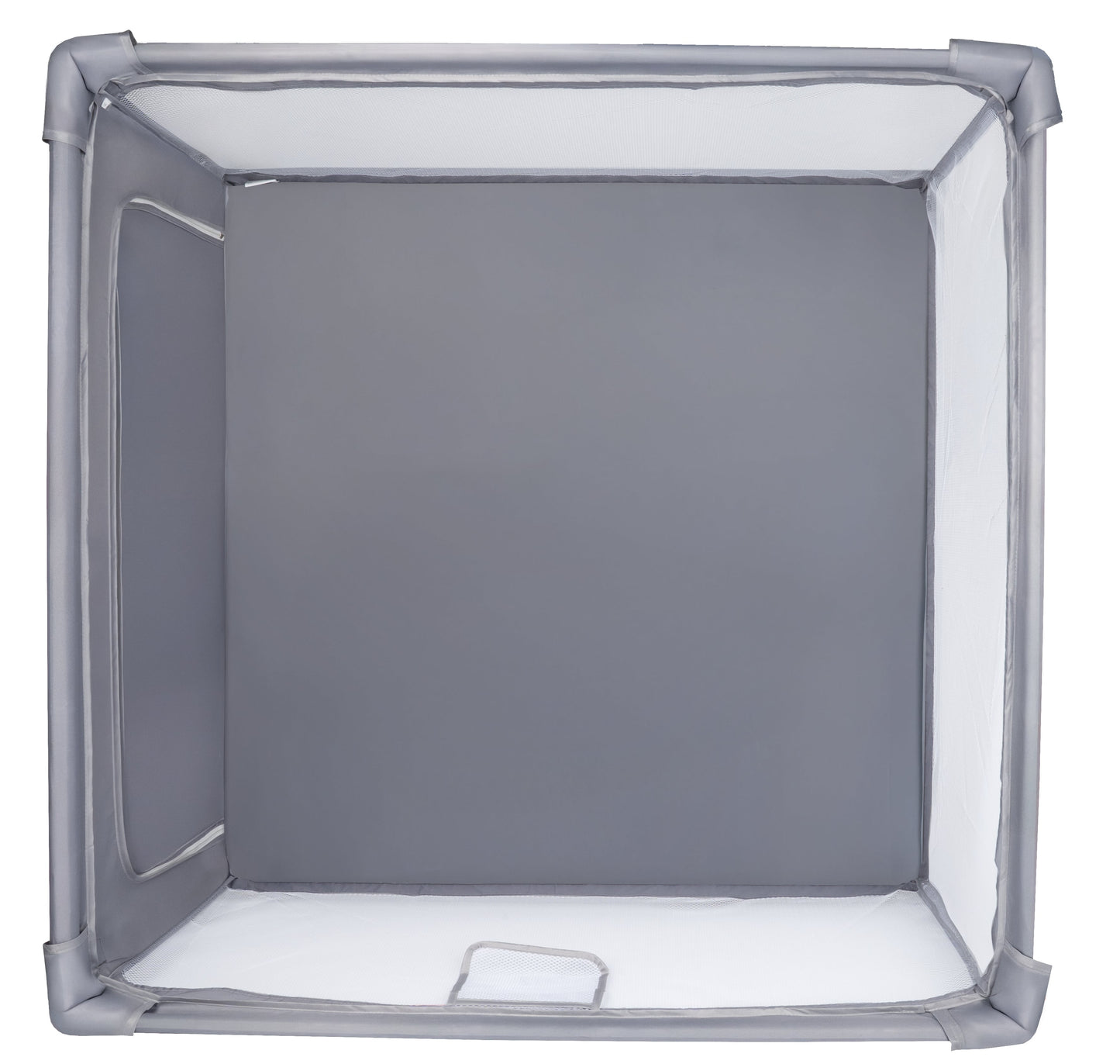 MalPlay-KIVO-babybox - kinderbox – 120x180 cm – voor binnen en buiten – grijs/wit – ademend gaas