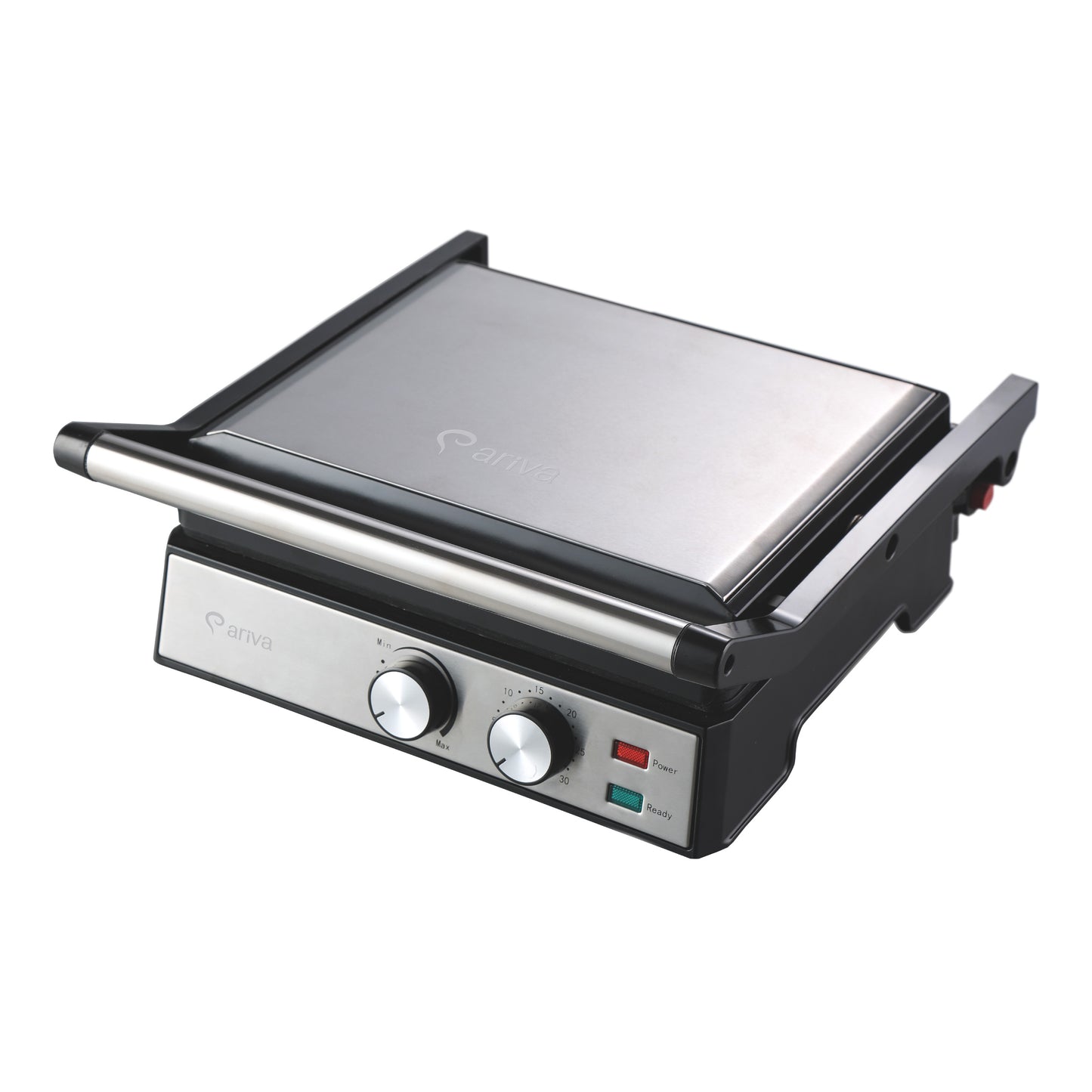 ARIVA-Grill-29x24cm-2 w 1-grill kontaktowy-grill stołowy-opiekacz do kanapek-Powłoka ceramiczna zapobiegająca przywieraniu-Timer-2000W