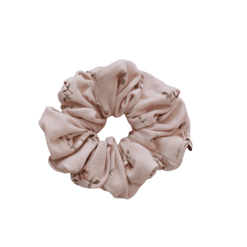Scrunchie tie lichtroze met roze HANDGEMAAKT