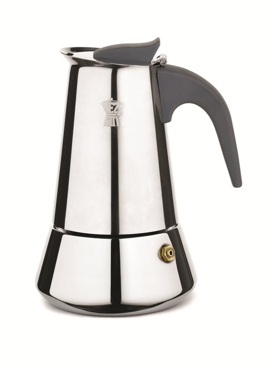 Pezzetti - Italiaanse espressomaker - koffiemaker - 4 kops - roestvrijstaal - inductie - gas - elektrisch - percolator - moka pot