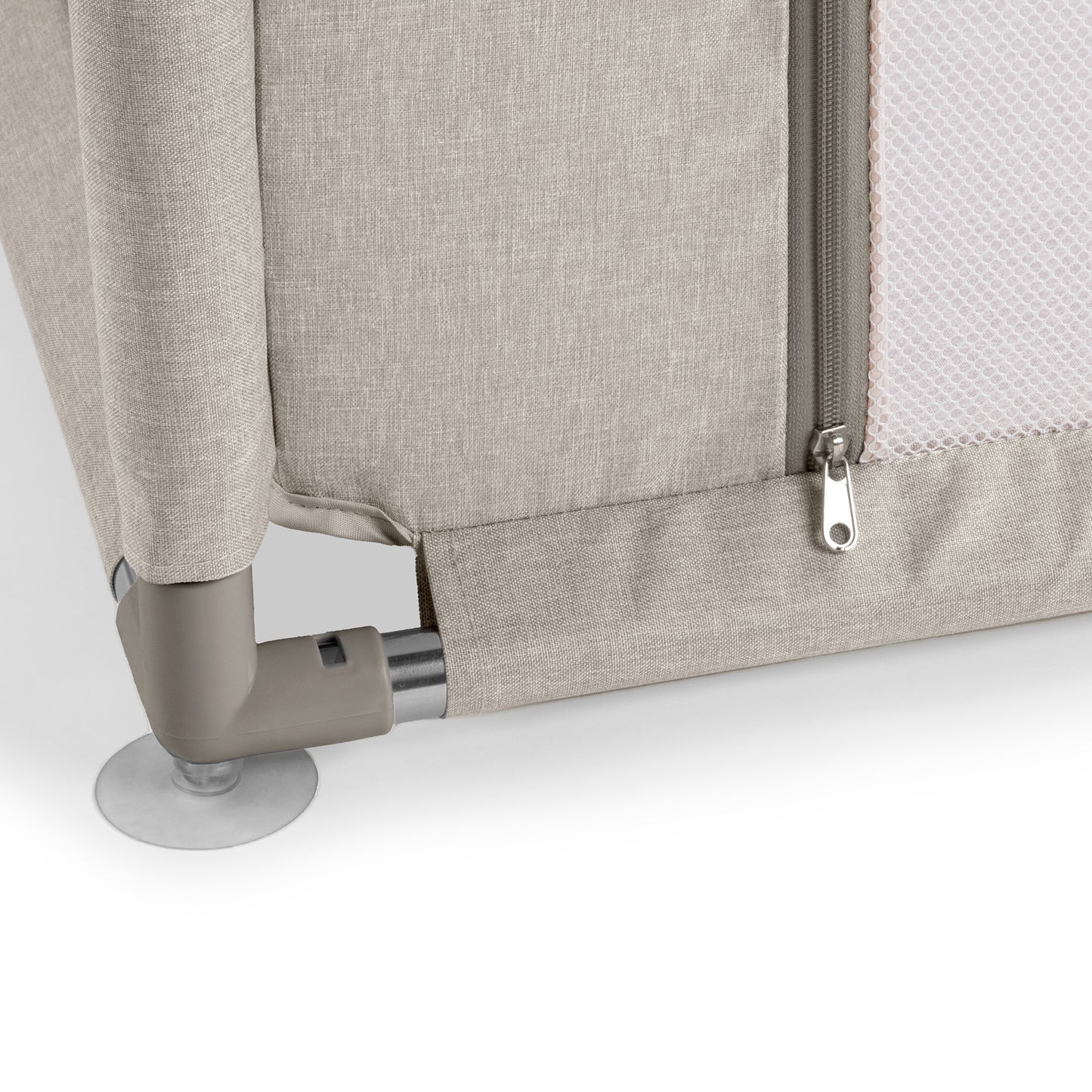 Kidwell-FANKO-babybox-kinderbox–130x130cm–voor binnen en buiten-beige-ademend gaas-EN71-gecertificeerd-6 tot 36 maanden
