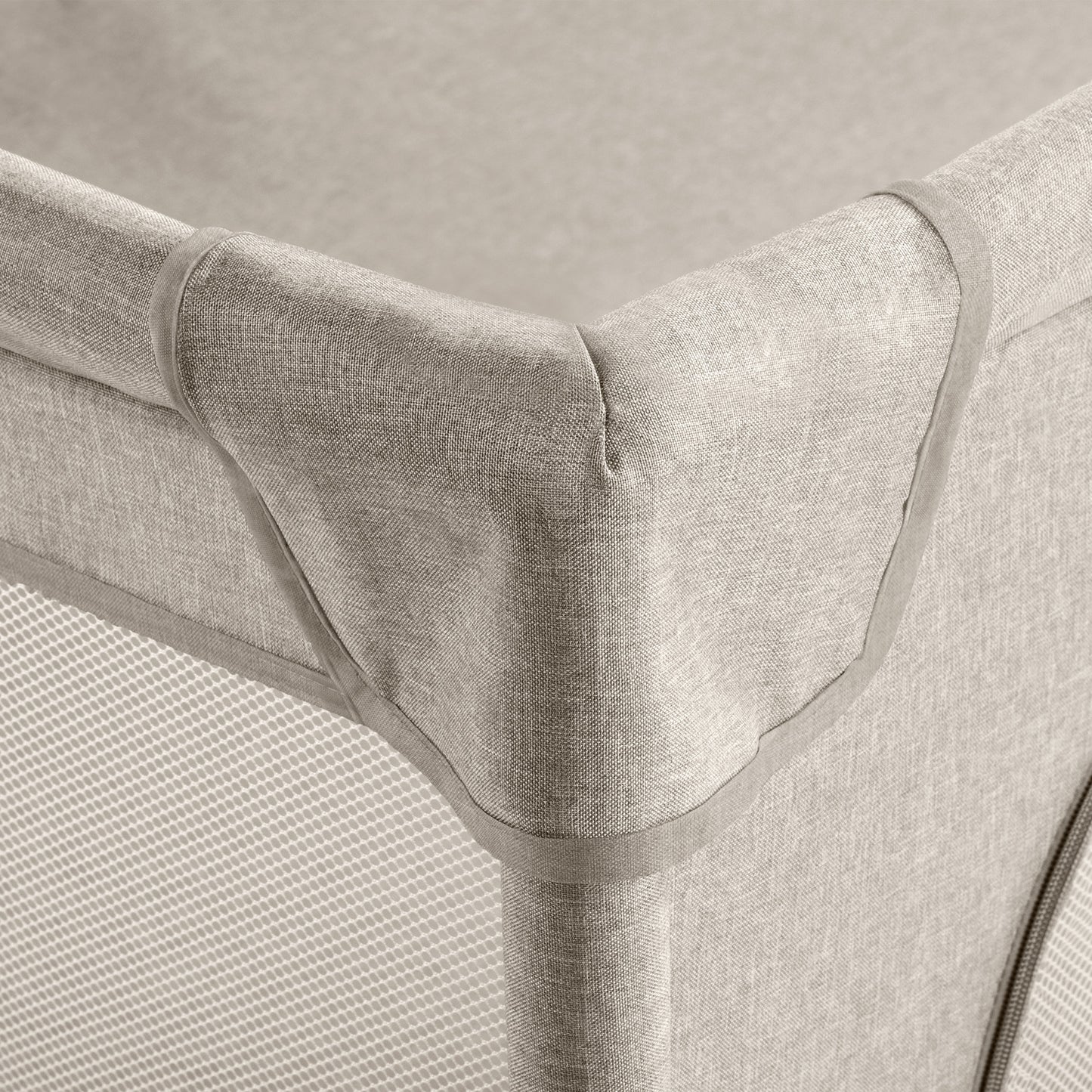 Kidwell-FANKO-babybox-kinderbox-120x180 cm-voor binnen en buiten-beige-ademend gaas-EN71-gecertificeerd-6 tot 36 maanden