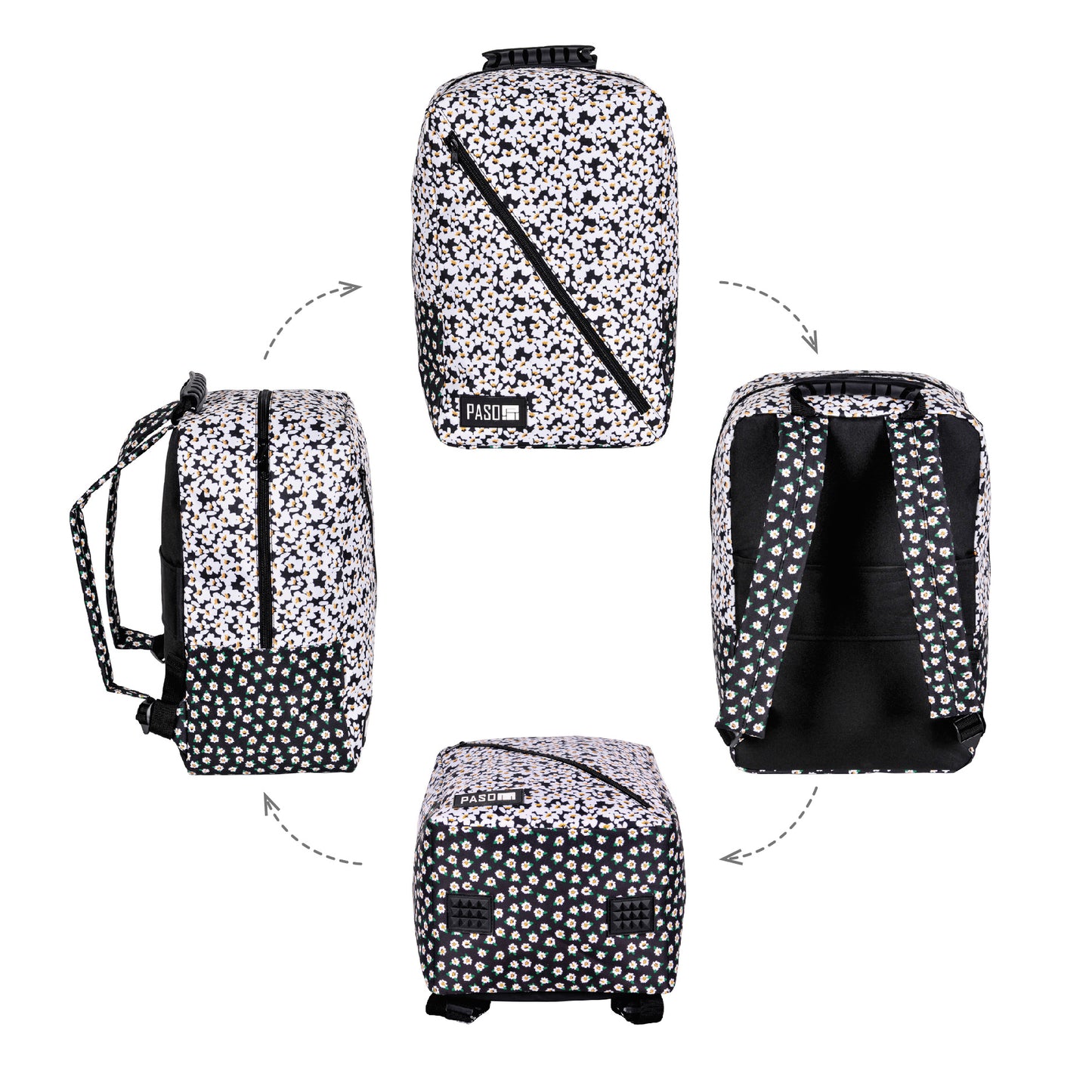 Paso rugzak - 40x20x25 cm - bloemen - Wizzair - Ryanair - handbagage