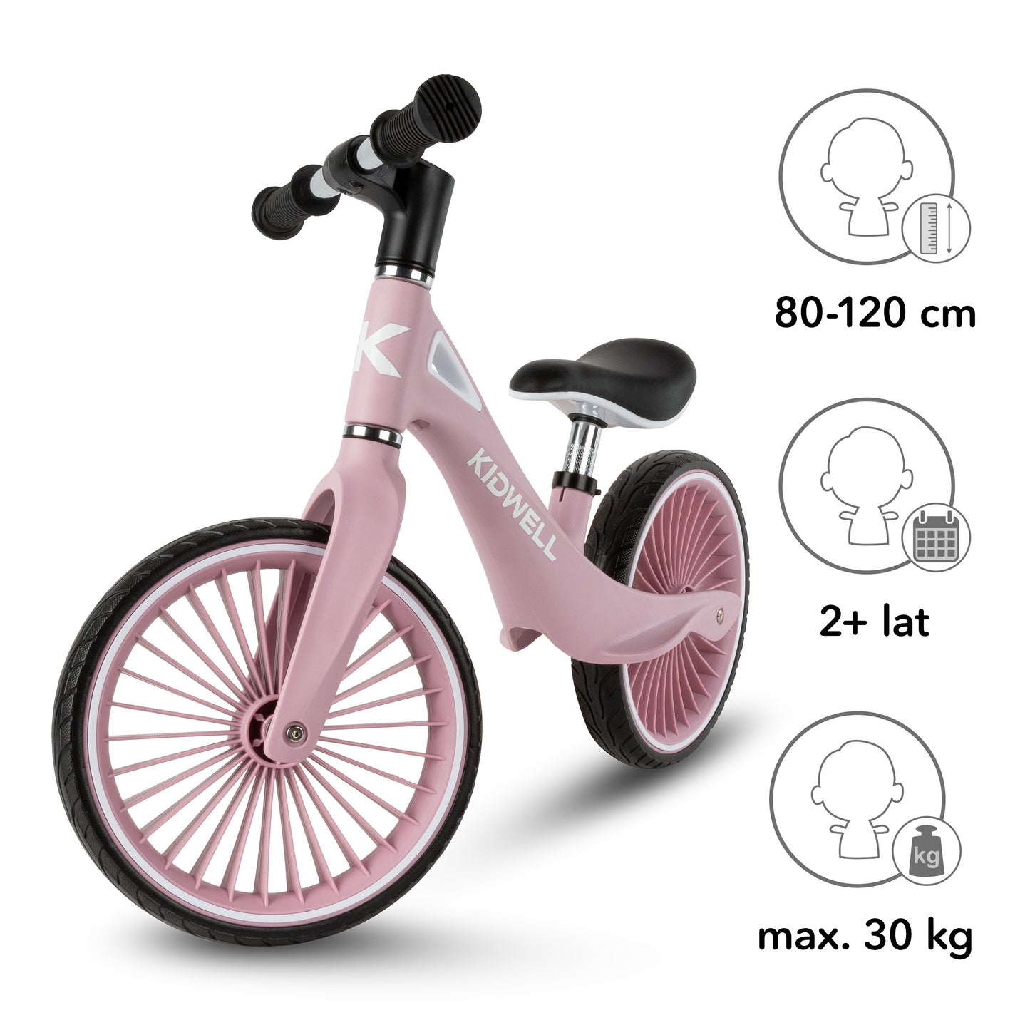 Kidwell-NIX-loopfiets-12 inch-vanaf 2 jaar-Roze