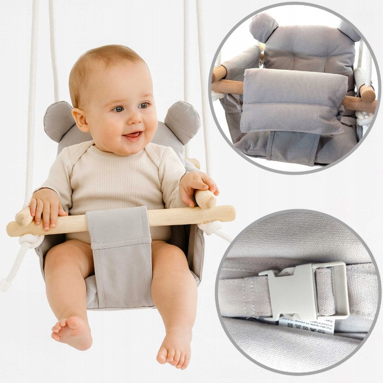 Madej-babyschommel - schommelstoel - grijs - schommel