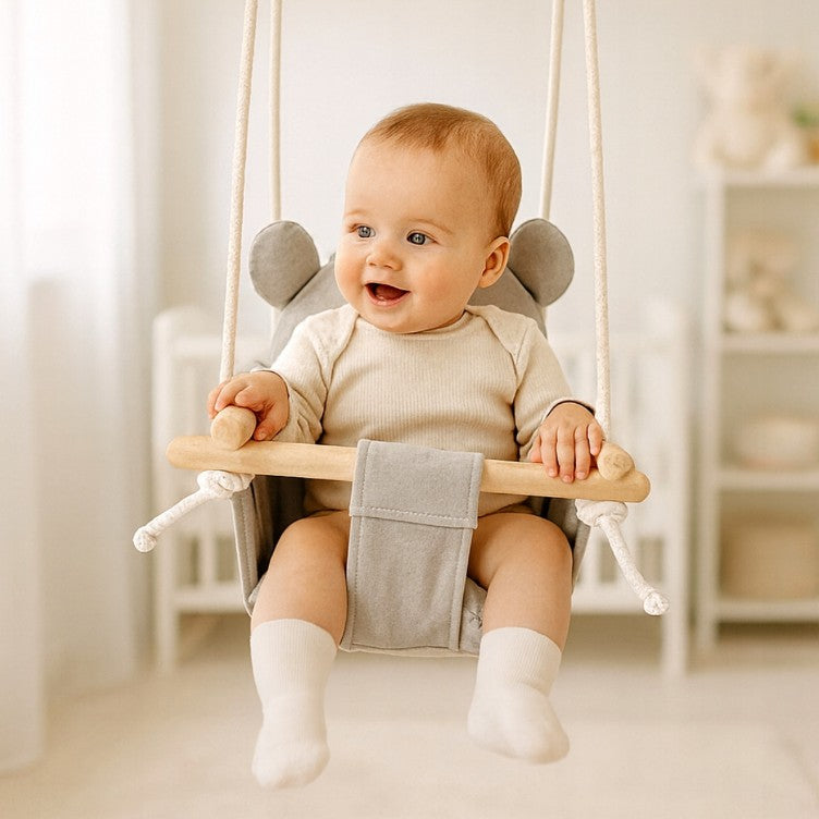 Madej-babyschommel - schommelstoel - grijs - schommel