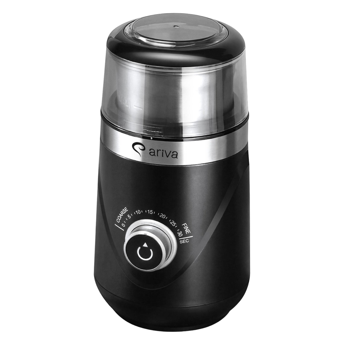 ARIVA-Elektrische koffiemolen-Voor koffiebonen, noten, kruiden en zaden-Instelbare maalgraad-Stil-Met timer en roestvrijstalen messen