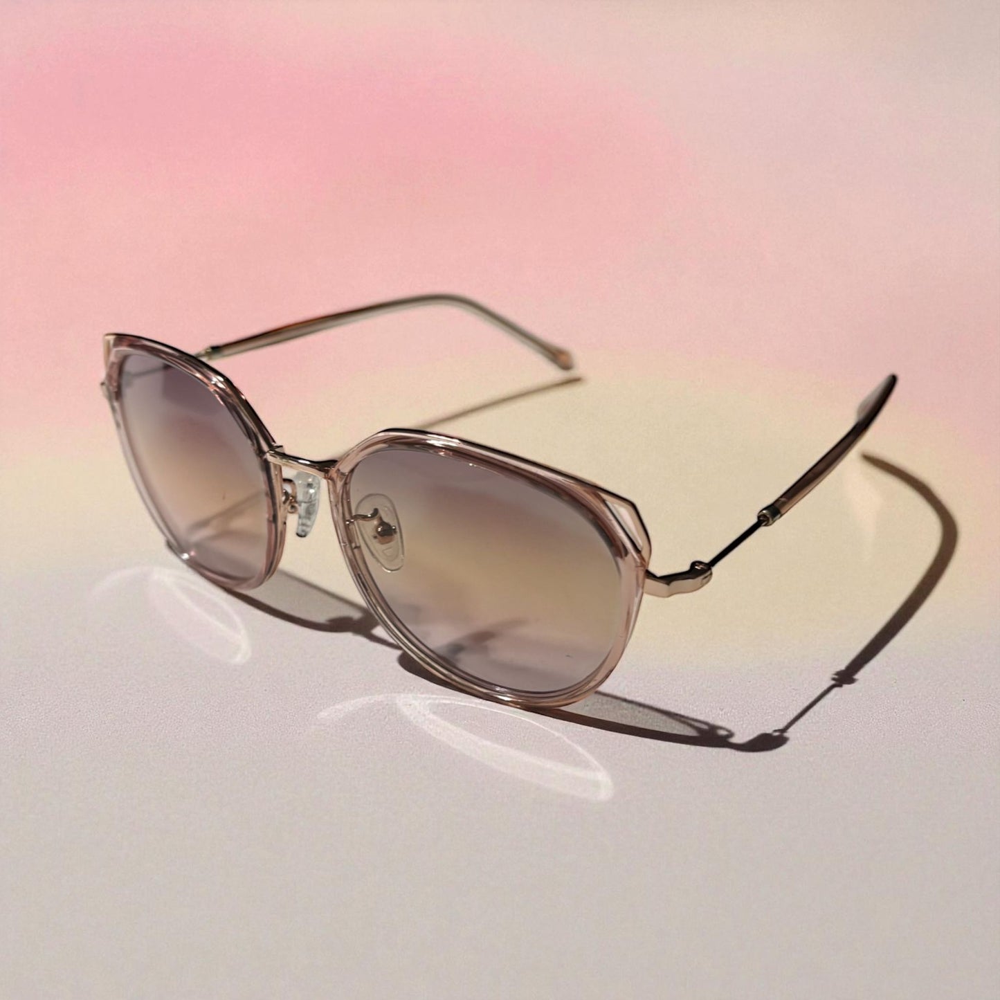 Zonnebril-Enzo Colini-Dames-Roségoud-Etui en doekje GRATIS