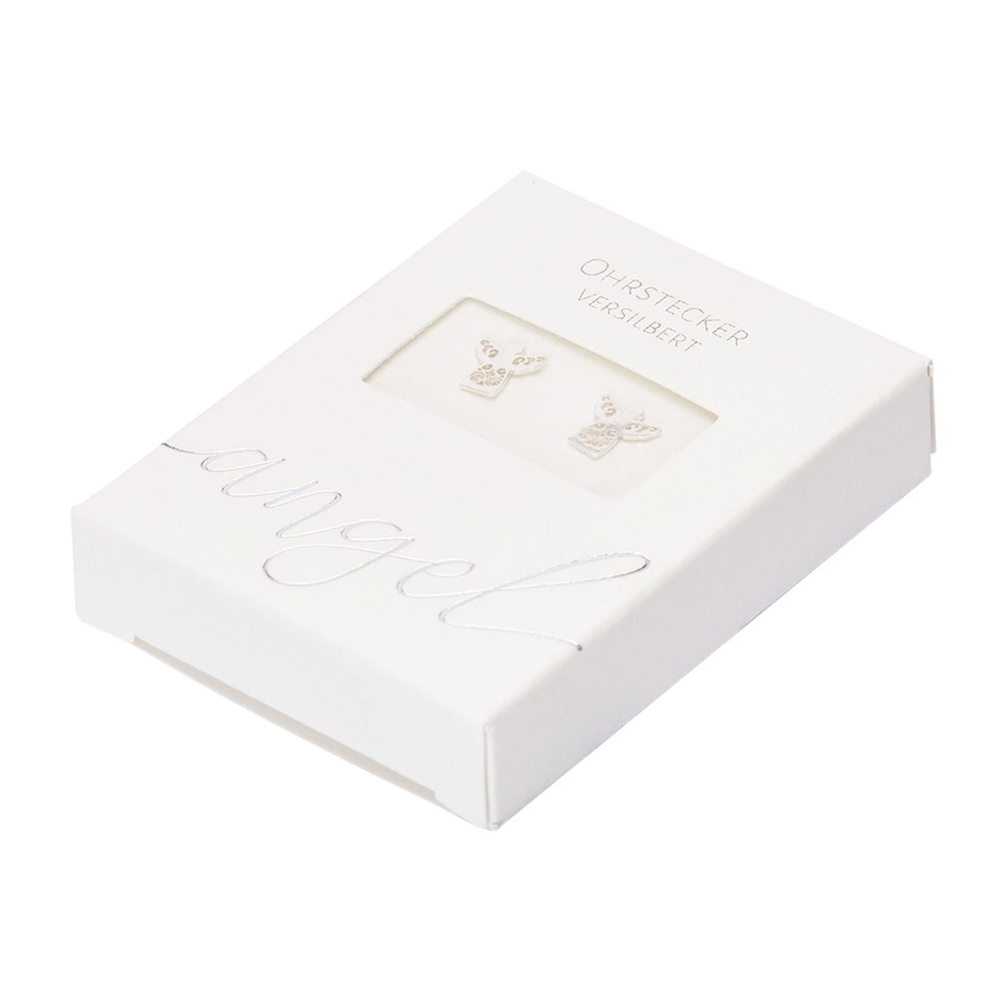 Crystals by HCA-Classic-Oorbellen-Verzilverd-Beschermengel