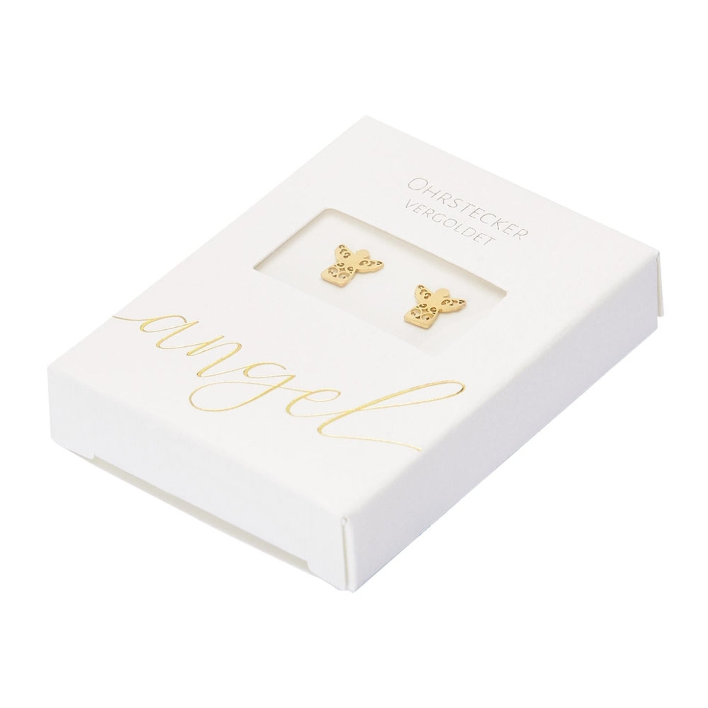 Crystals by HCA-Classic-Oorbellen-Verguld-Beschermengel