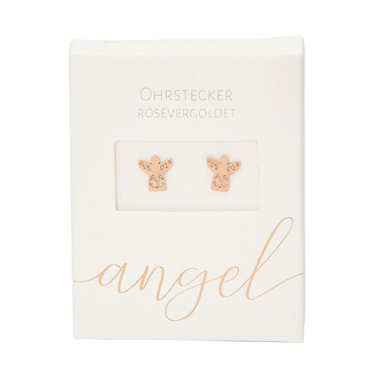 Crystals by HCA-Classic-Oorbellen-Roségoud-Engel