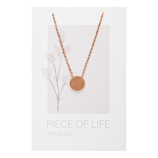 Crystals by HCA-Halsketting-Piece of Life-Roségoud-Cirkel