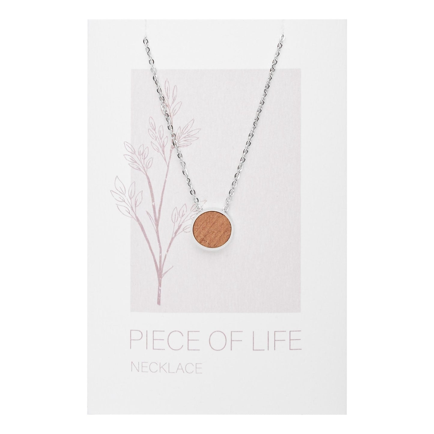 Crystals by HCA-Halsketting-Piece of Life-Roestvrijstaal-Cirkel