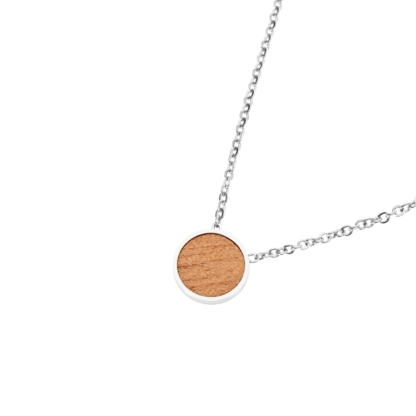 Crystals by HCA-Halsketting-Piece of Life-Roestvrijstaal-Cirkel