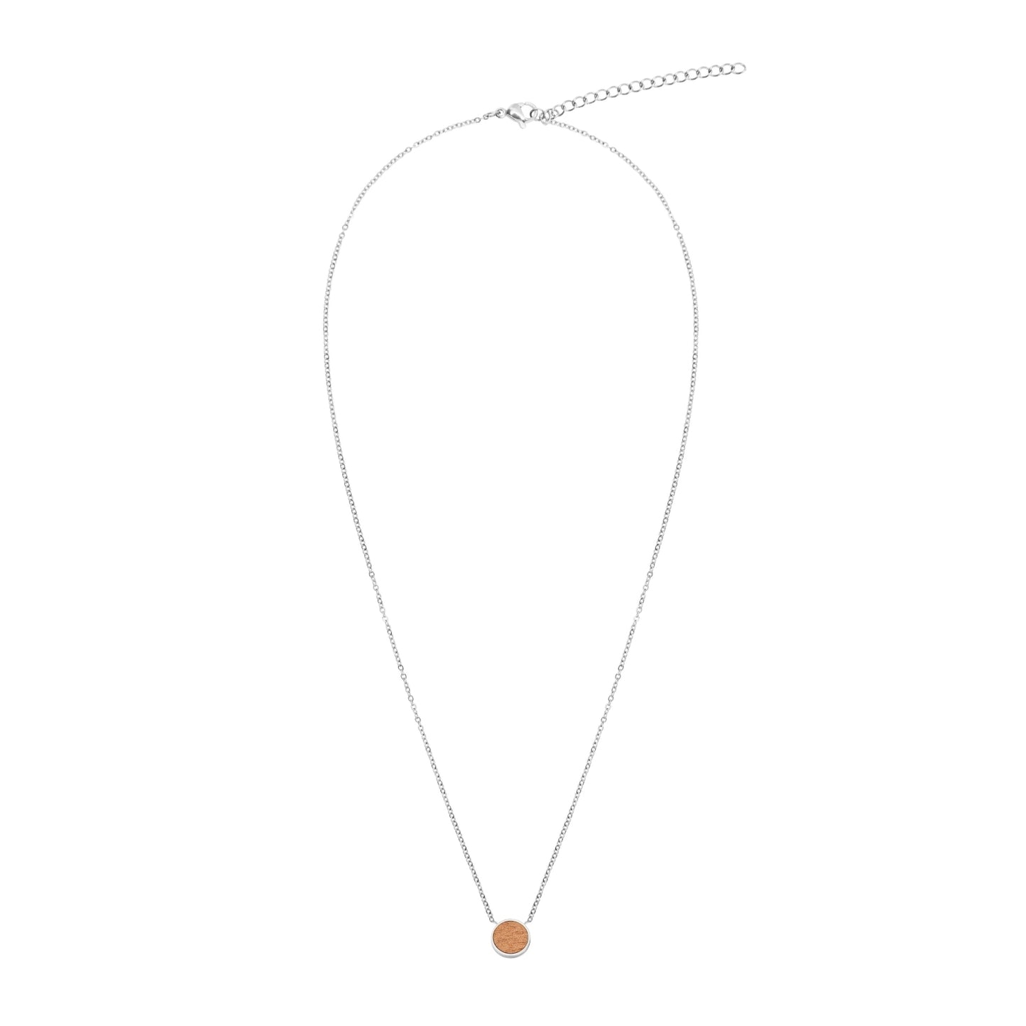 Crystals by HCA-Halsketting-Piece of Life-Roestvrijstaal-Cirkel