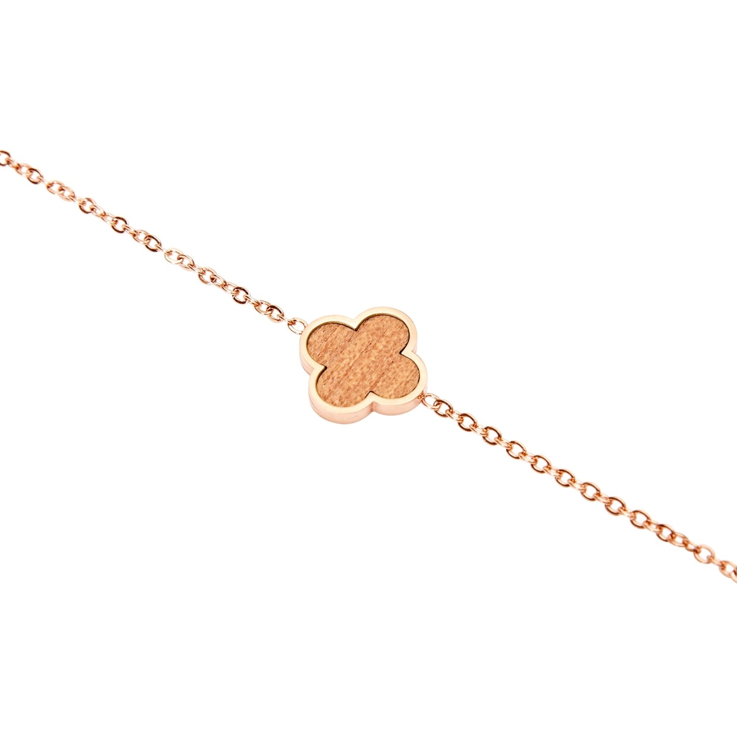 Crystals by HCA-Armband-Piece of Life-Roségoud-Klaverblad