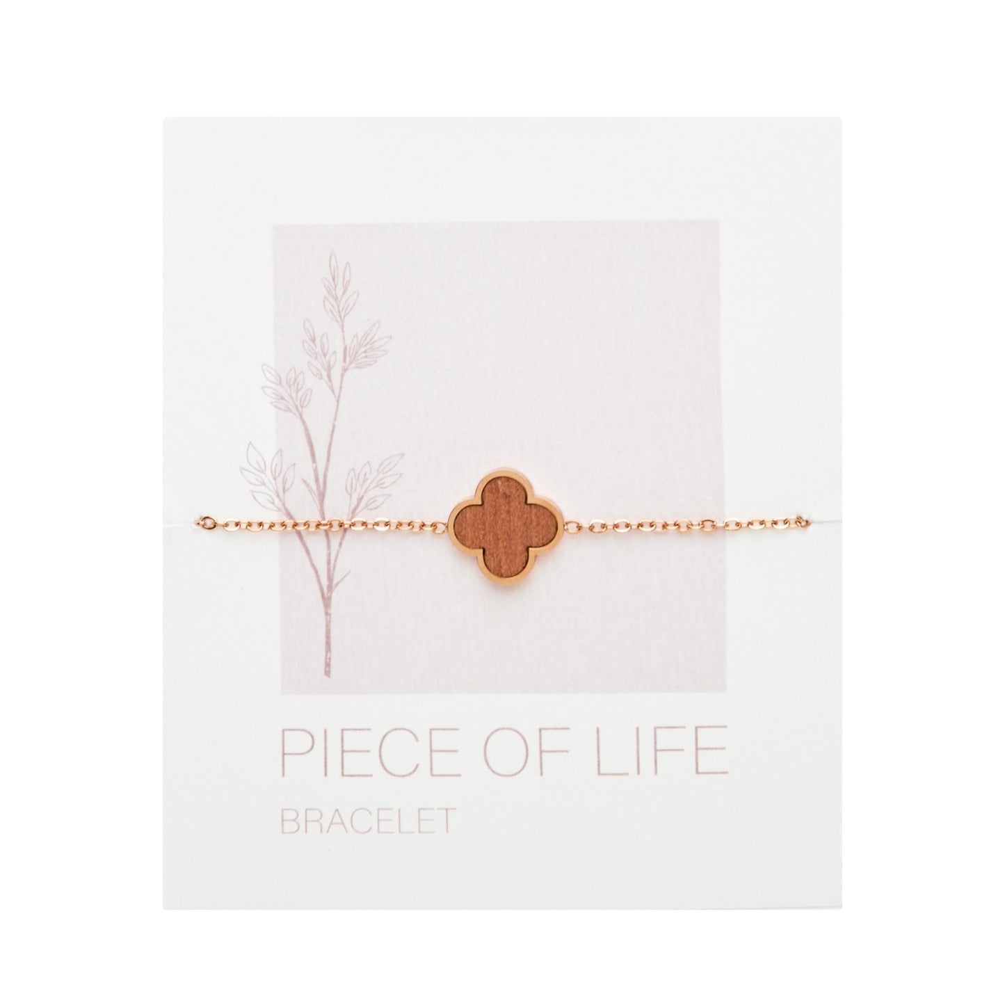 Crystals by HCA-Armband-Piece of Life-Roségoud-Klaverblad