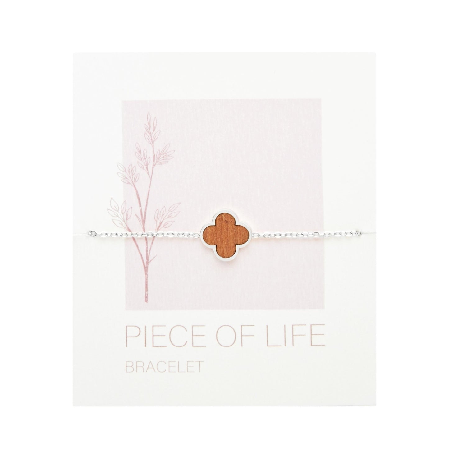 Crystals by HCA-Armband-Piece of Life-Roestvrijstaal-Klaverblad