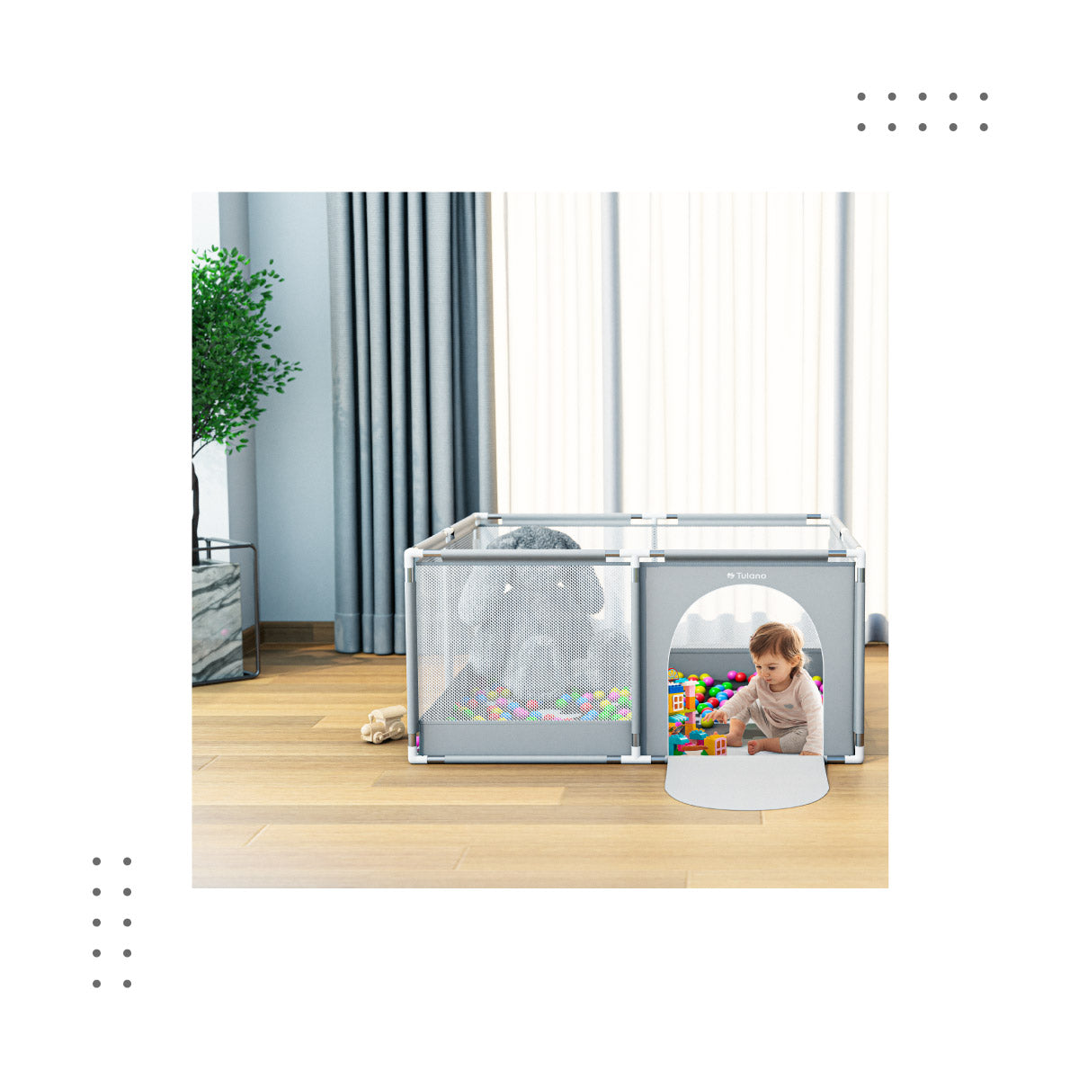 Tulano - Cozy 20 - babybox - box - grondbox - 130x130x65cm