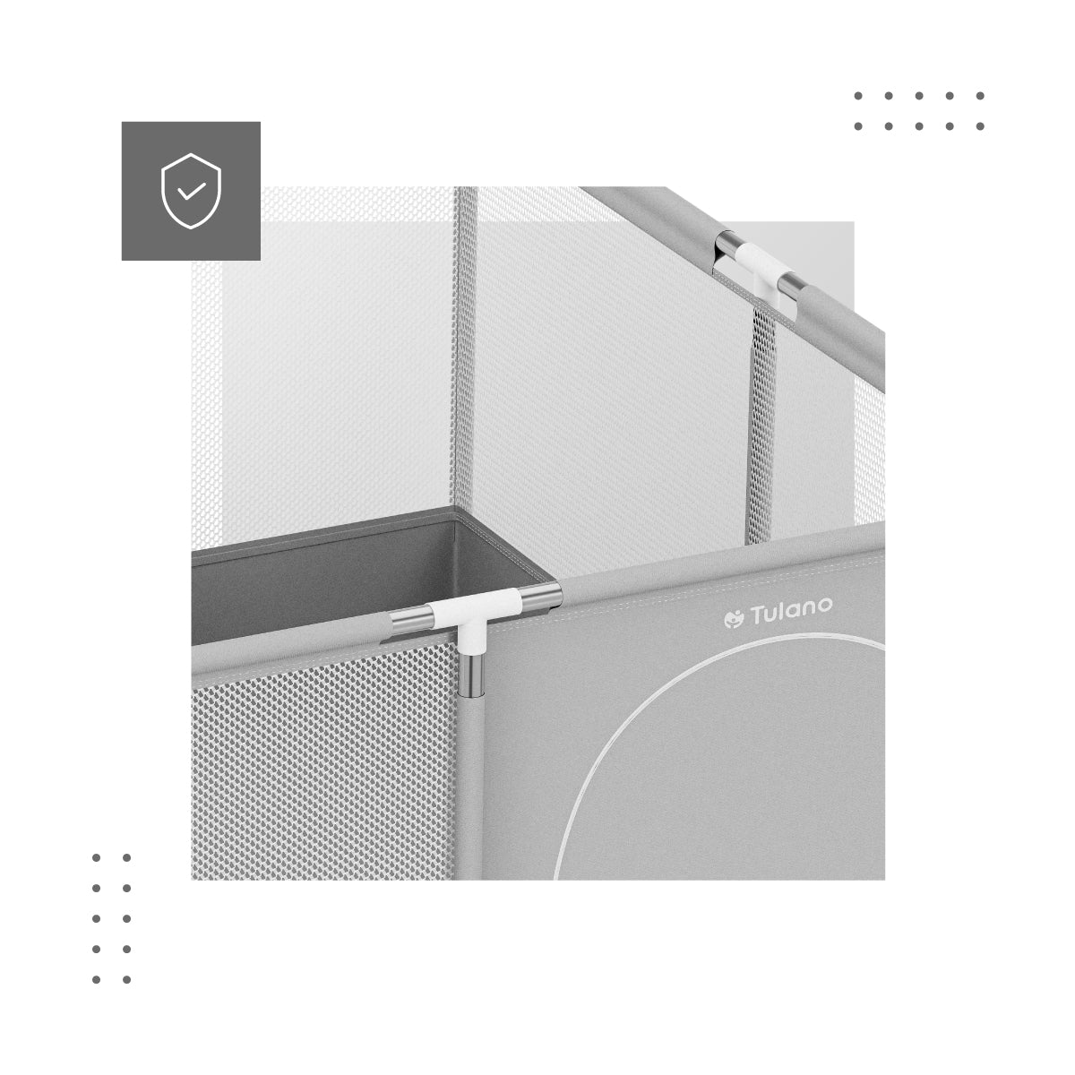 Tulano - Cozy 20 - babybox - box - grondbox - 130x130x65cm