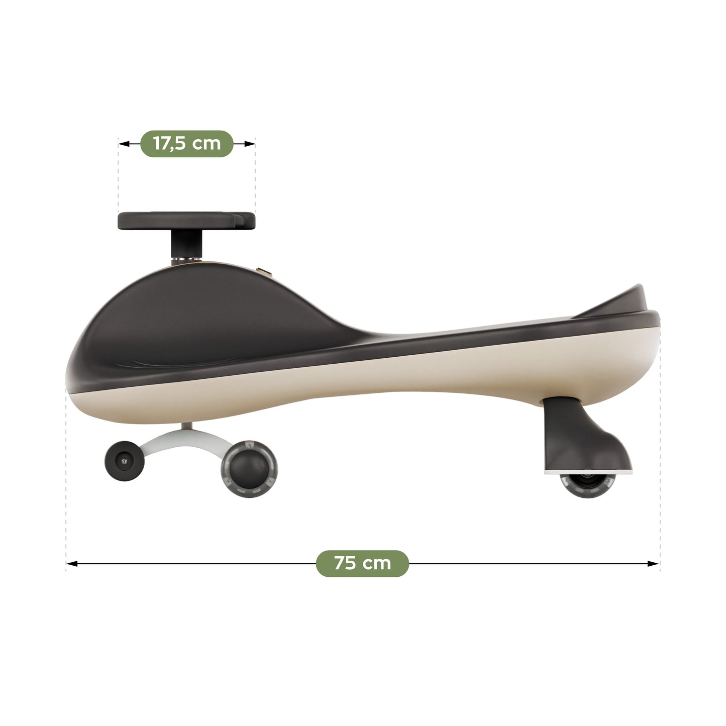 Tulano-Focus 35-Loopauto-Gravitatie/zwaartekrachtrijder-tot 100 kg-Beige (alleen online)