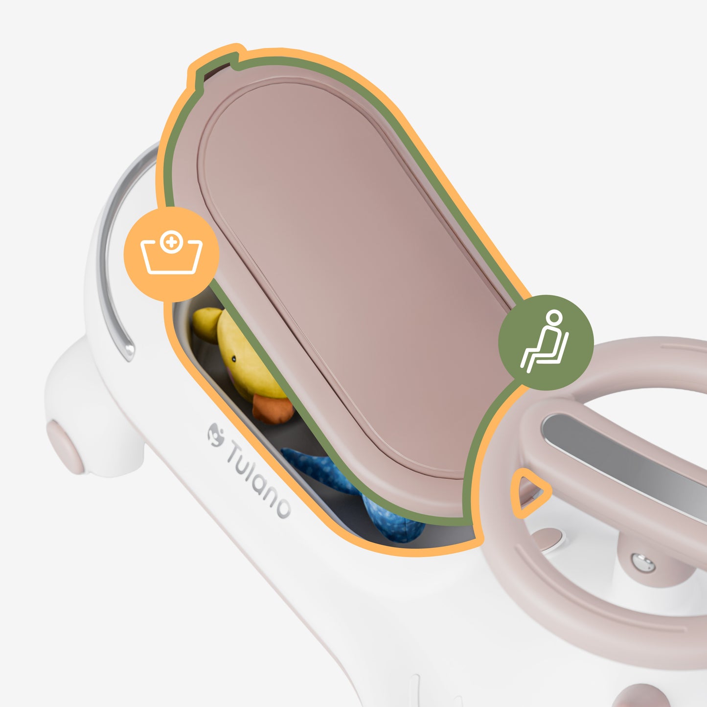 Tulano-Focus 45-Loopauto-Gravitatie/zwaartekrachtrijder-tot 100 kg-Grijs