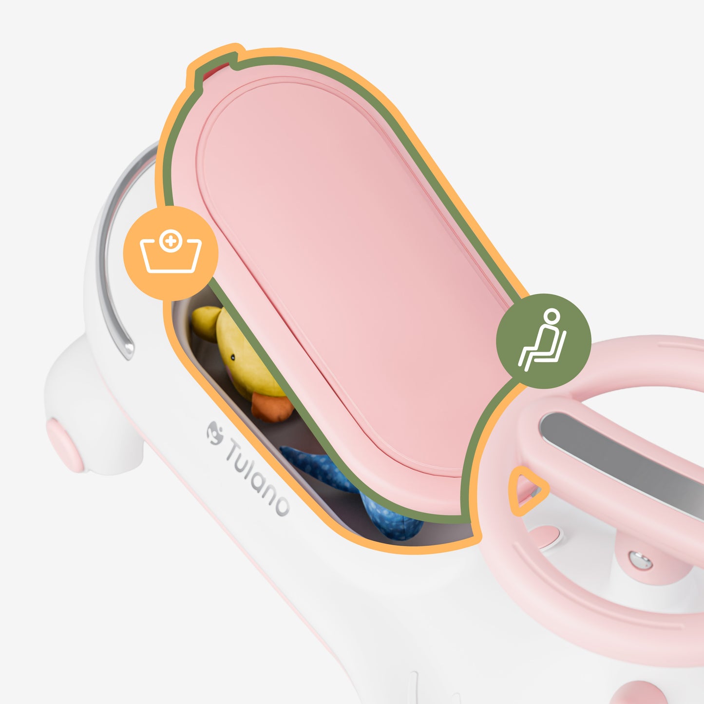 Tulano-Focus 45-Loopauto-Gravitatie/zwaartekrachtrijder-tot 100 kg-Roze