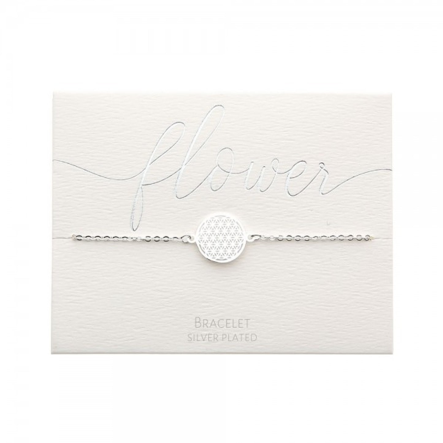 Crystals by HCA-Classic-Armband - Verzilverd - Bloem des Levens