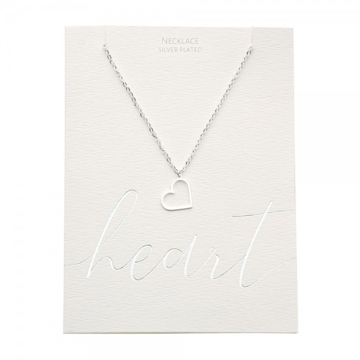 Crystals by HCA-Classic-Ketting-Verzilverd-Hart