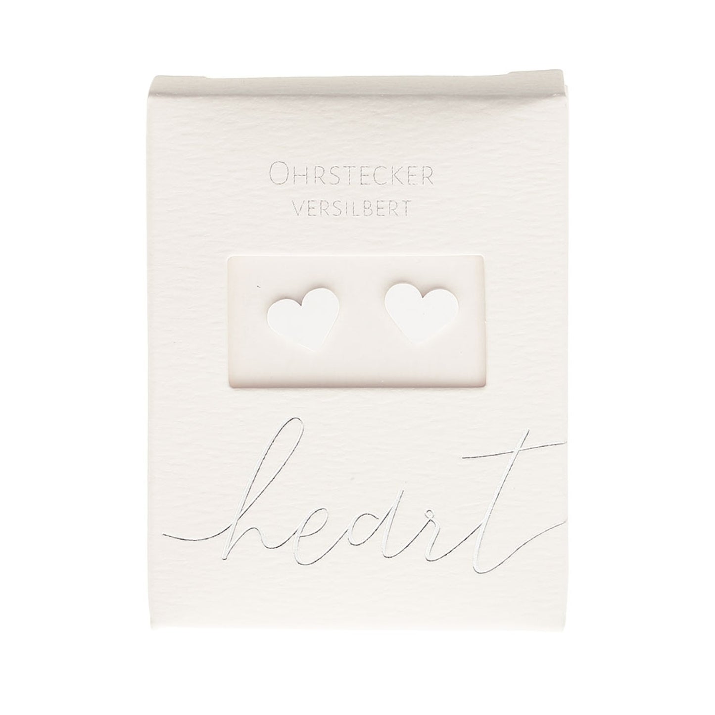 Crystals by HCA-Classic-Oorbellen-Verzilverd-Hart