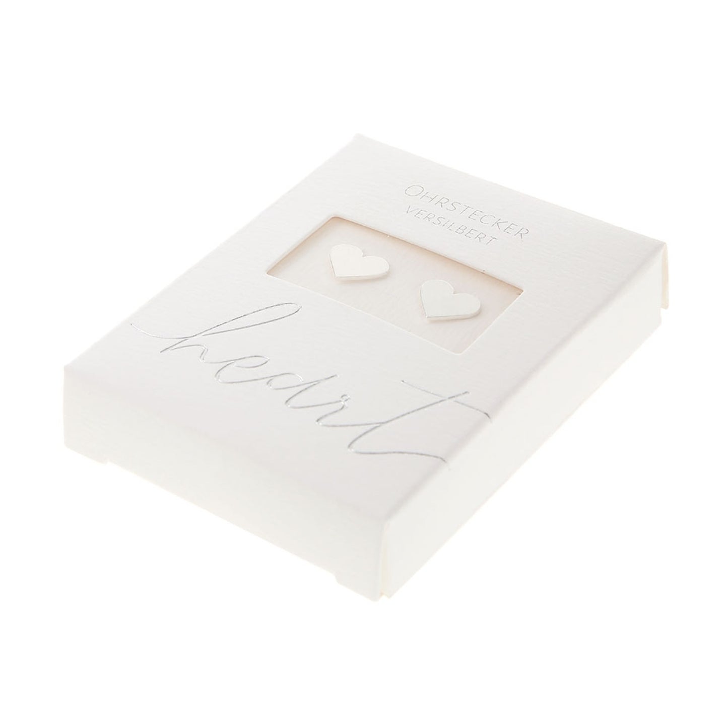 Crystals by HCA-Classic-Oorbellen-Verzilverd-Hart