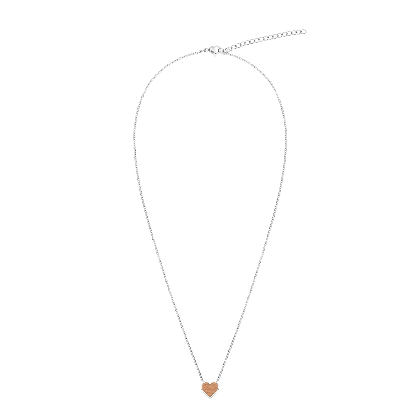 Crystals by HCA-Halsketting-Piece of Life-Roestvrijstaal-Hart