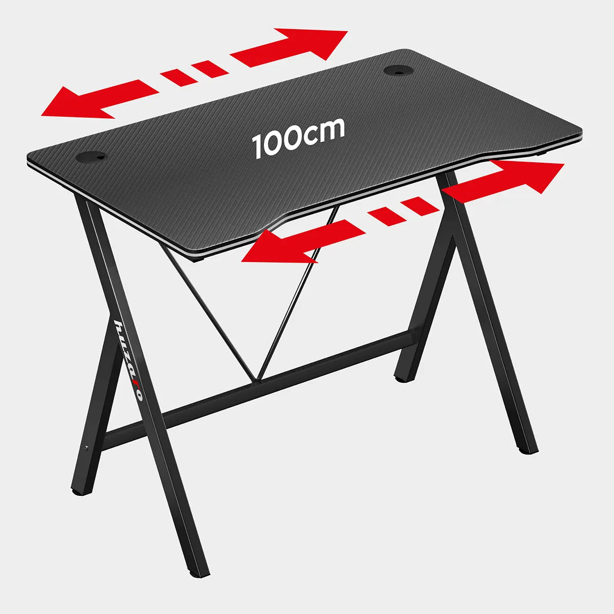 Huzaro-Hero 1.4-Bureau-Gaming-100x50 cm-Zwart-Carbon flex (levertijd op aanvraag)