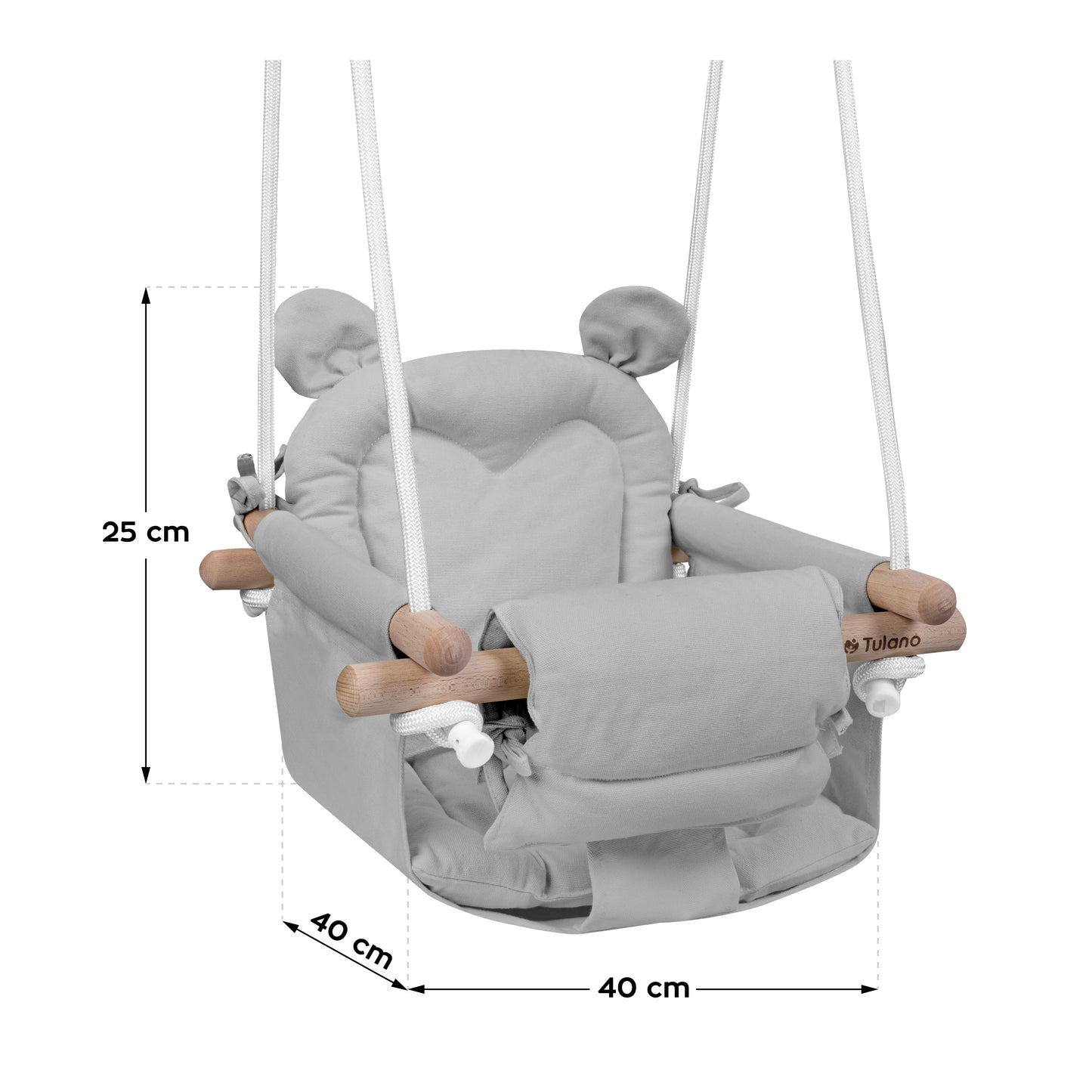 Tulano - babyschommel - schommelstoel - Hop 30 - grijs