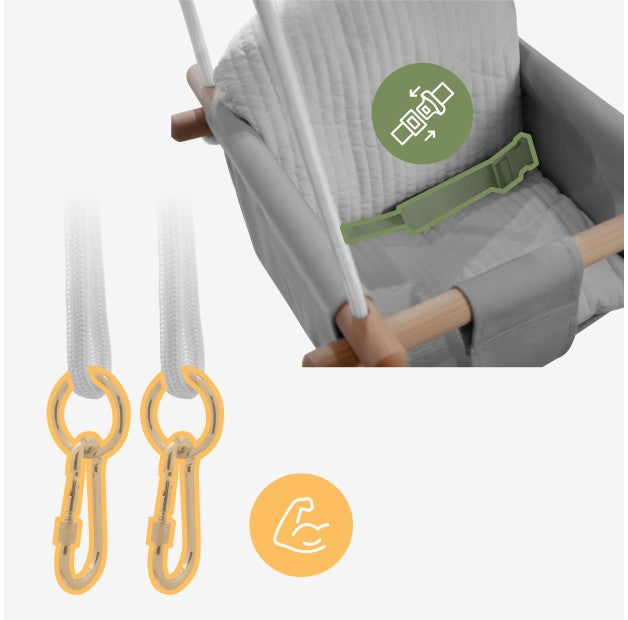 Tulano - babyschommel - schommelstoel - Hop 33 - grijs