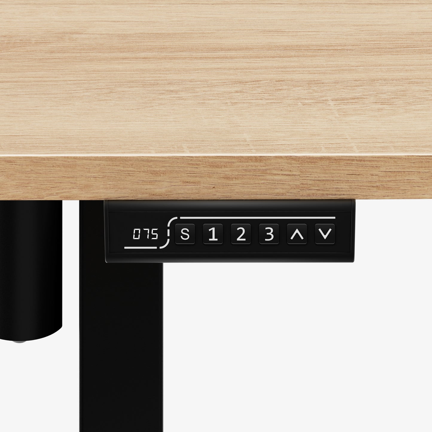 Mark Adler-Bureau-Leader 7.3-140x70 cm-Elektrisch verstelbaar-Zwart/hout (levertijd op aanvraag)