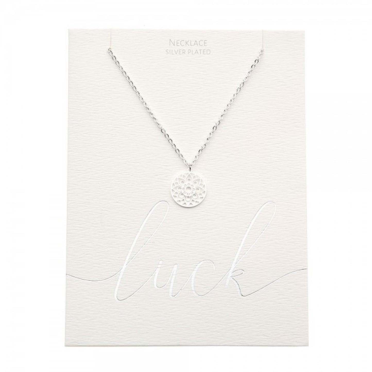 Crystals by HCA-Classic-Ketting-Verzilverd-Mandala of luck