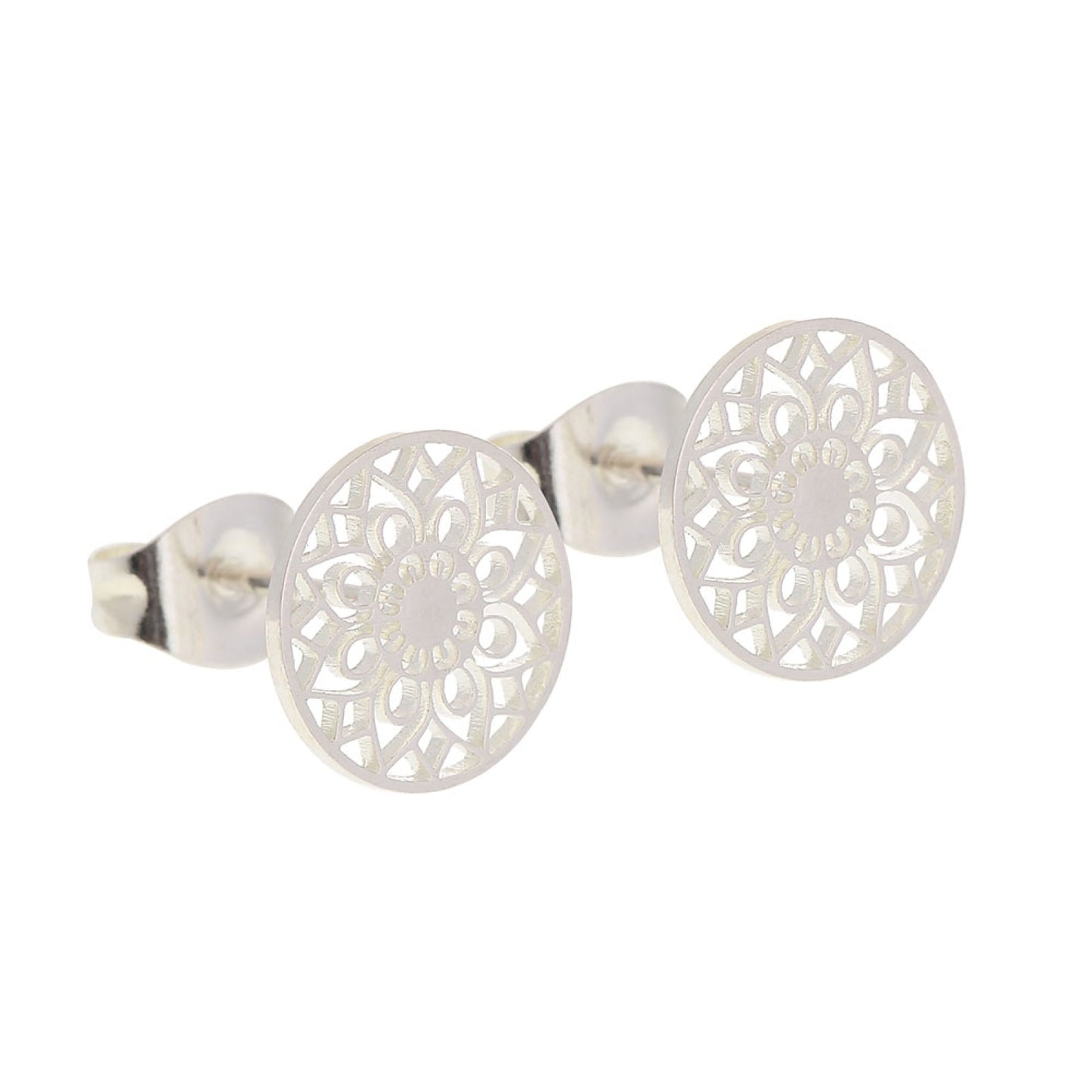 Crystals by HCA-Classic-Oorbellen-Verzilverd - Mandala of Luck