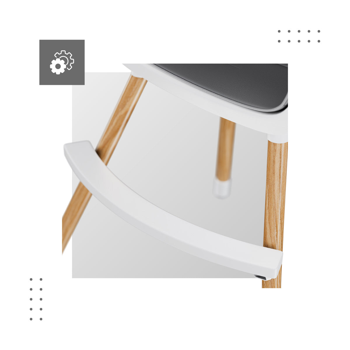 Tulano - Morsel - kinderstoel - grijs