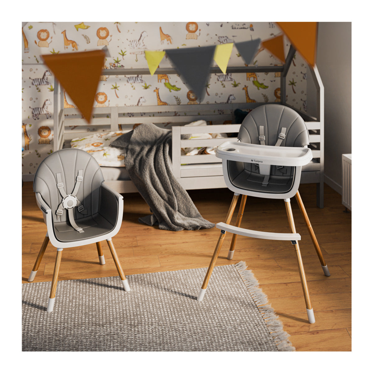 Tulano - Morsel - kinderstoel - grijs